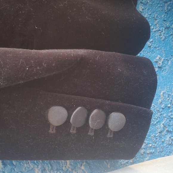 DKNY Donna Karan New York Black Velvet Silk Tuxedo Blazer Jacket. - Picture 7 of 12